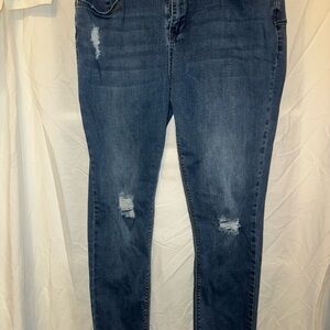 Seven7 Women's Dark Blue Skinny Jeans